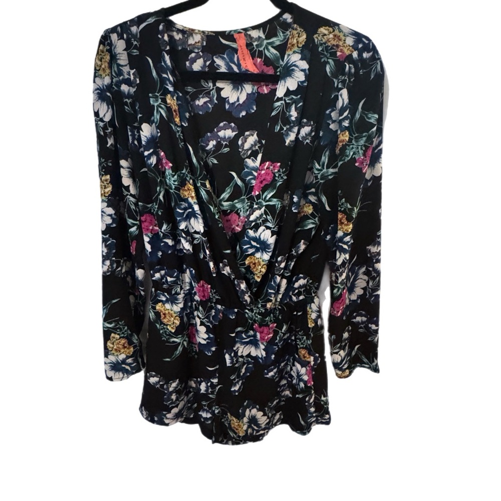Floral Black Women's Romper